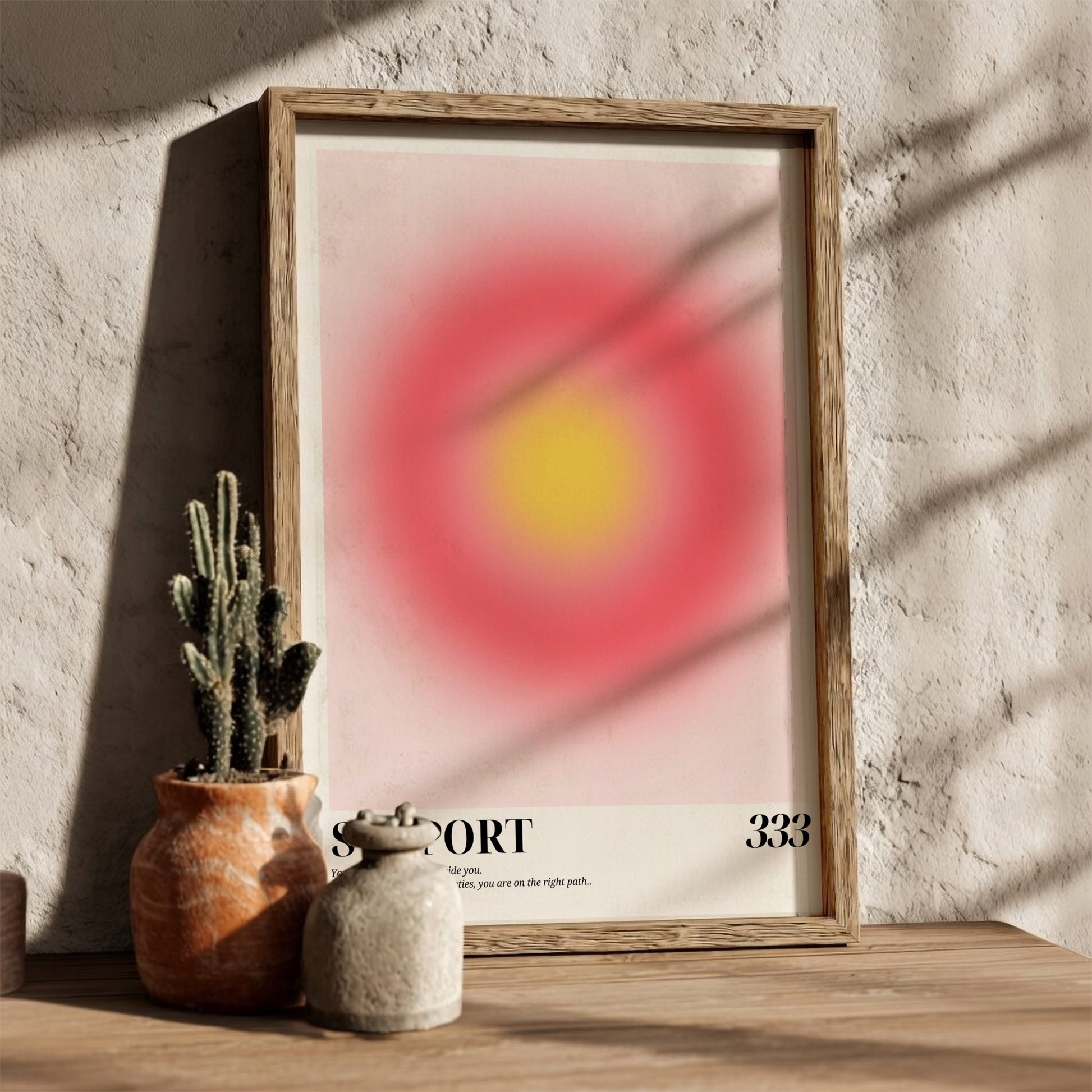 The Manifestation Flow Modern Art - Angel Number 333 Dual Aura Print
