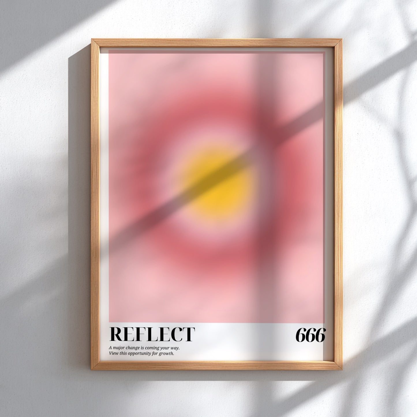 The Inner Reflection Modern Art - Angel Number 666 Pink Aura Print