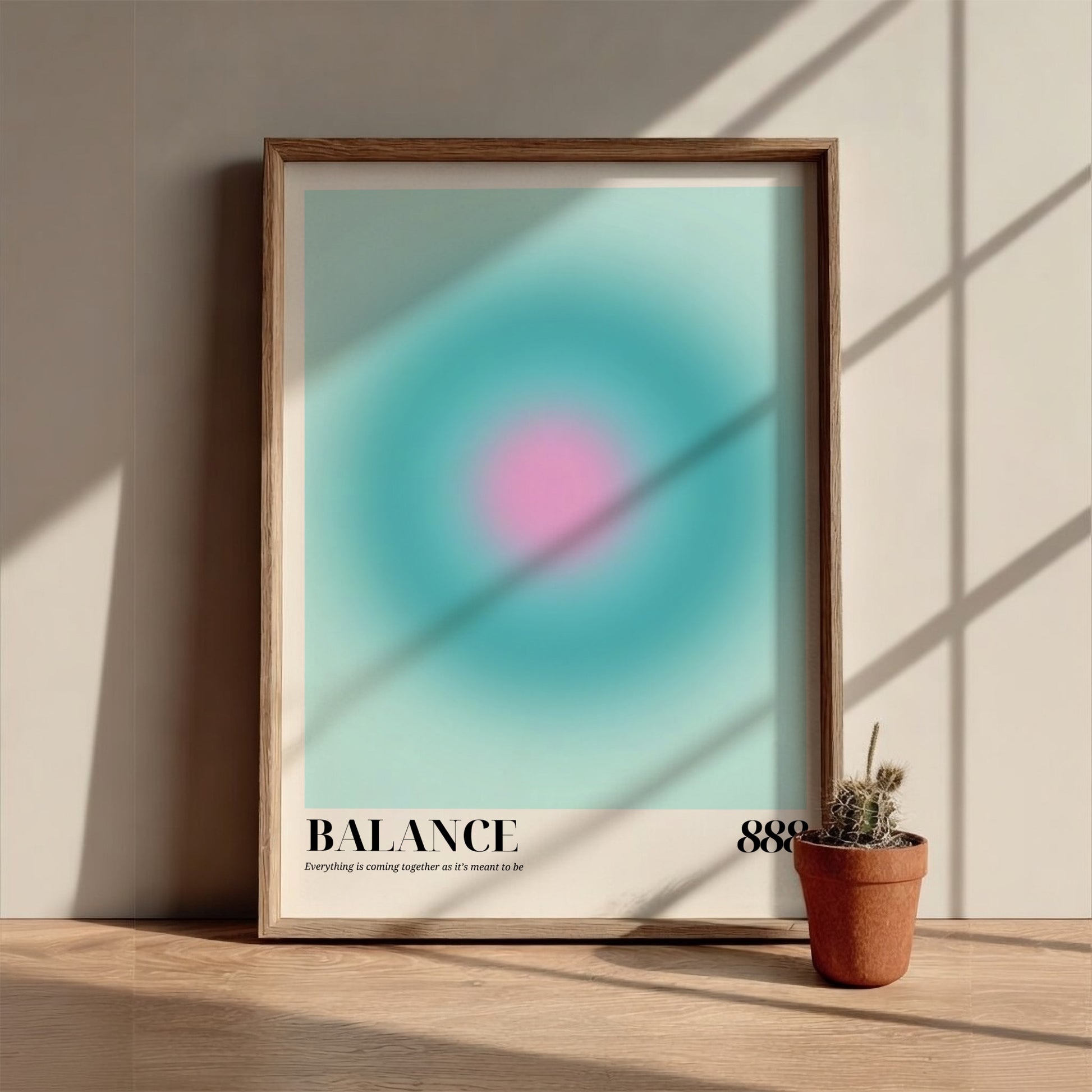 The Infinite Flow Modern Art - Angel Number 888 Turquoise Aura Print