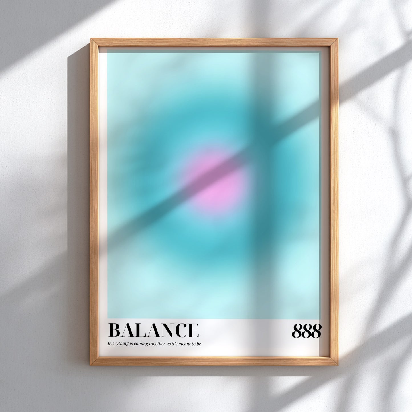 The Infinite Flow Modern Art - Angel Number 888 Turquoise Aura Print