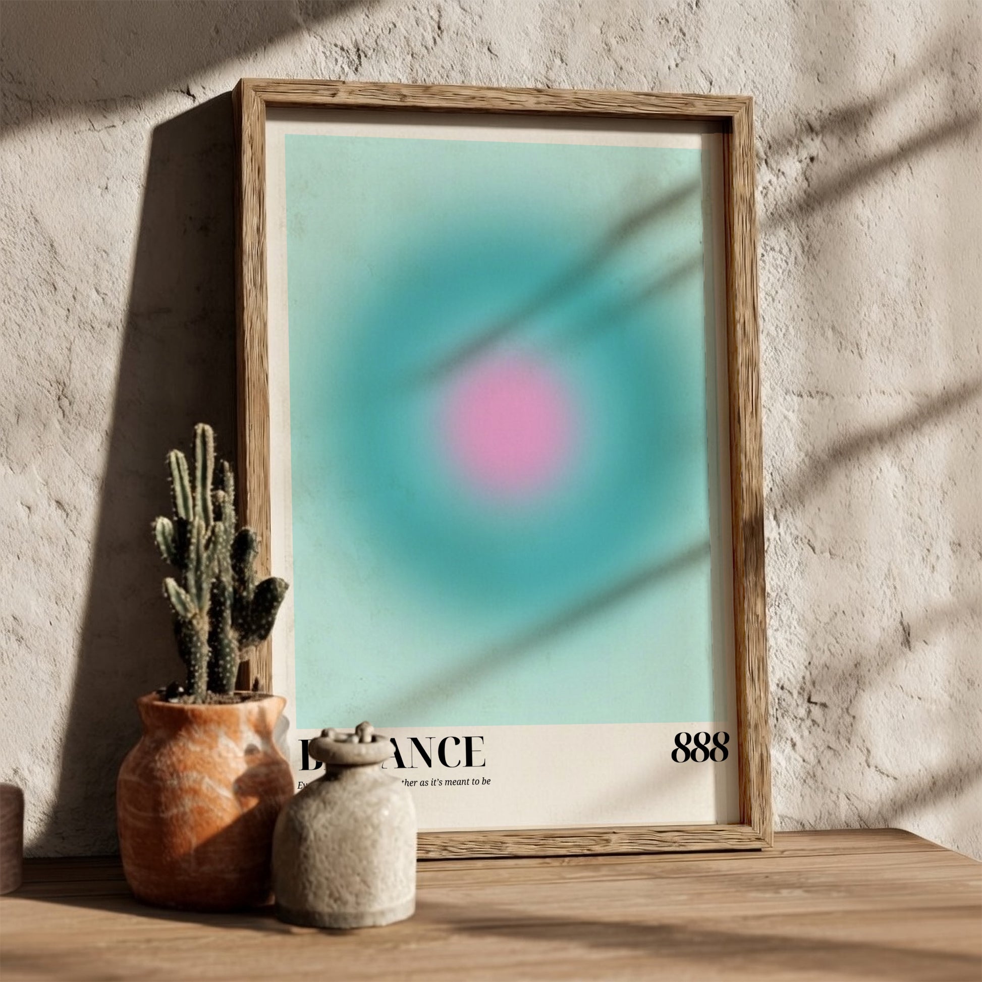 The Infinite Flow Modern Art - Angel Number 888 Turquoise Aura Print