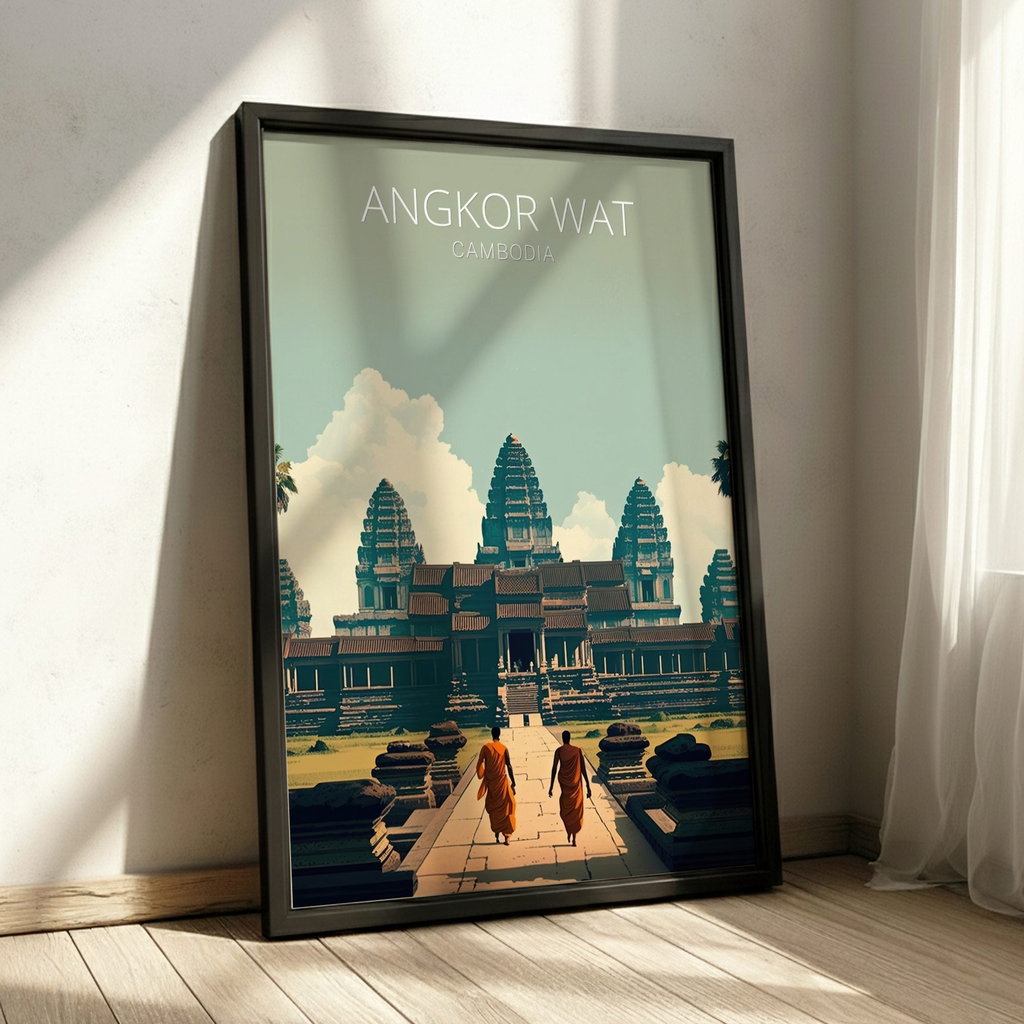 Asian ANGKOR WAT PRINT - VINTAGE ARTWORK