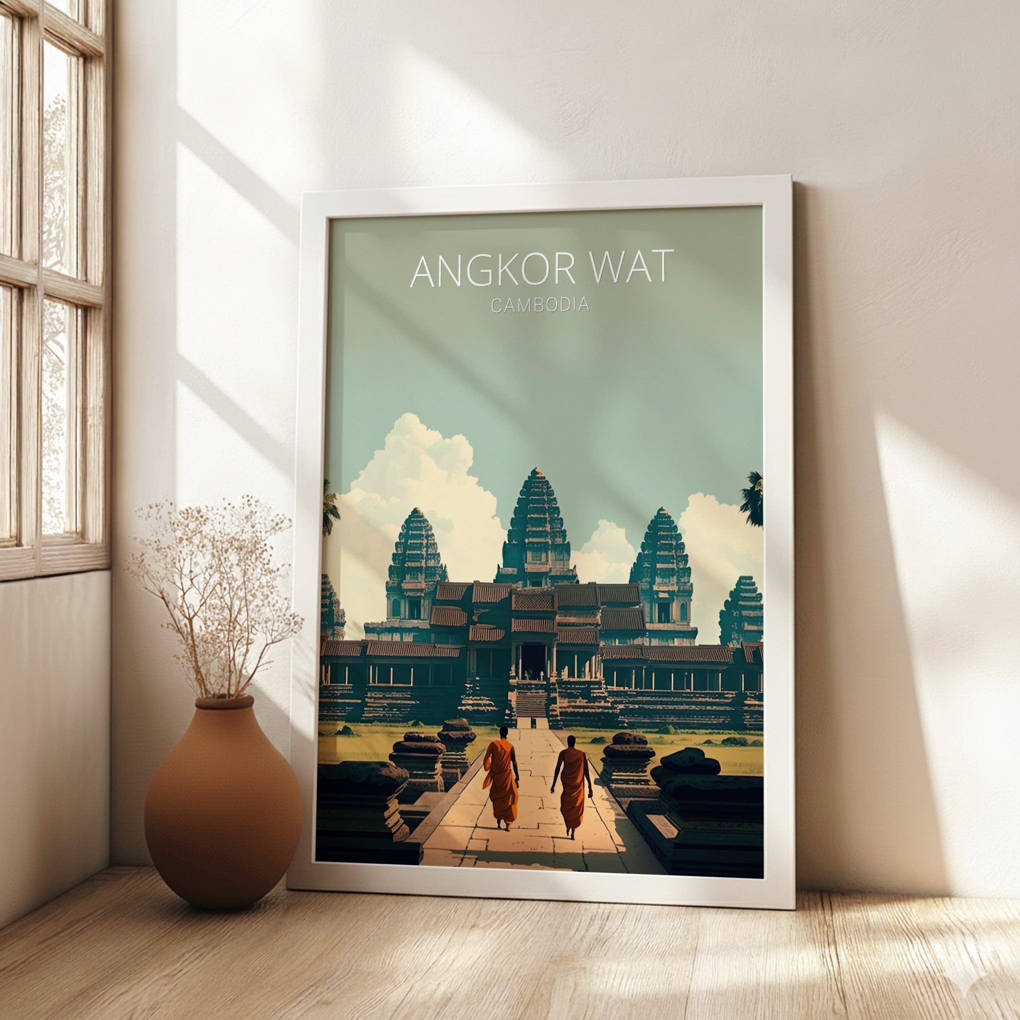 Asian ANGKOR WAT PRINT - VINTAGE ARTWORK