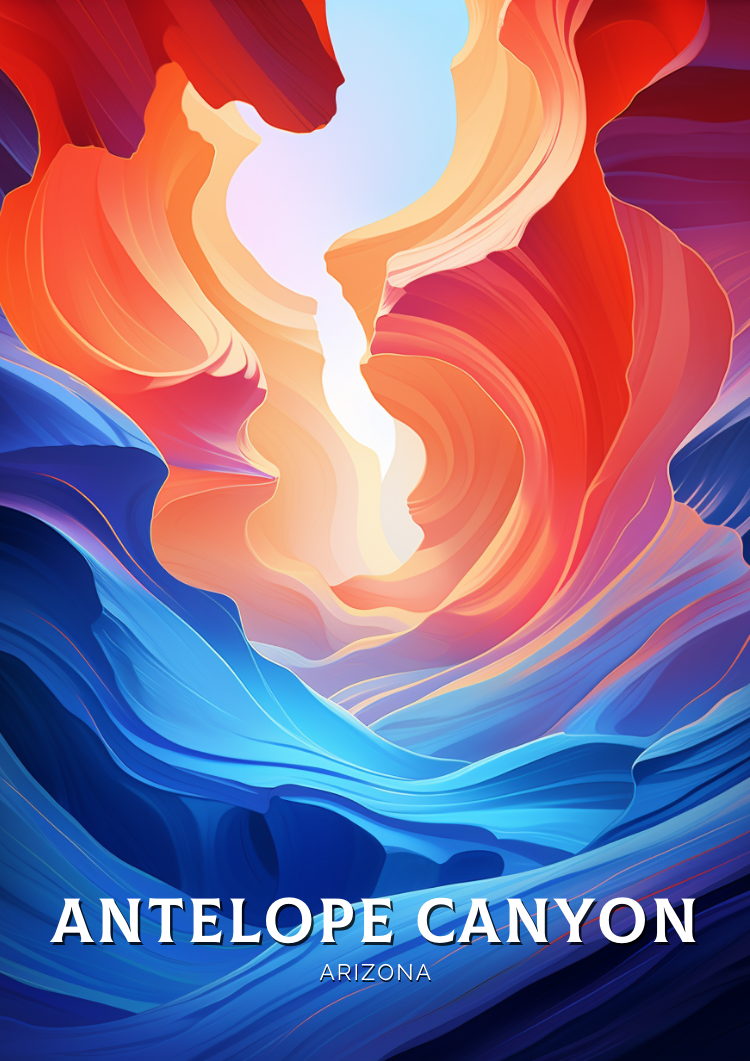 North AmericaANTELOPE CANYON TRAVEL PRINT - ARIZONA ARTWORK