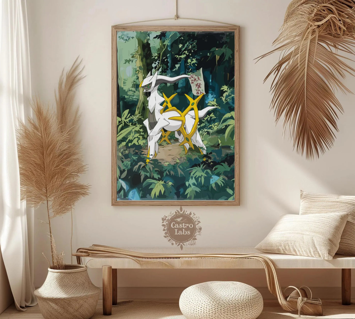 Arceus Poster: Japanese Style Legendary Pokemon Inspired Anime Artwork, Pokemon TCG Arceus