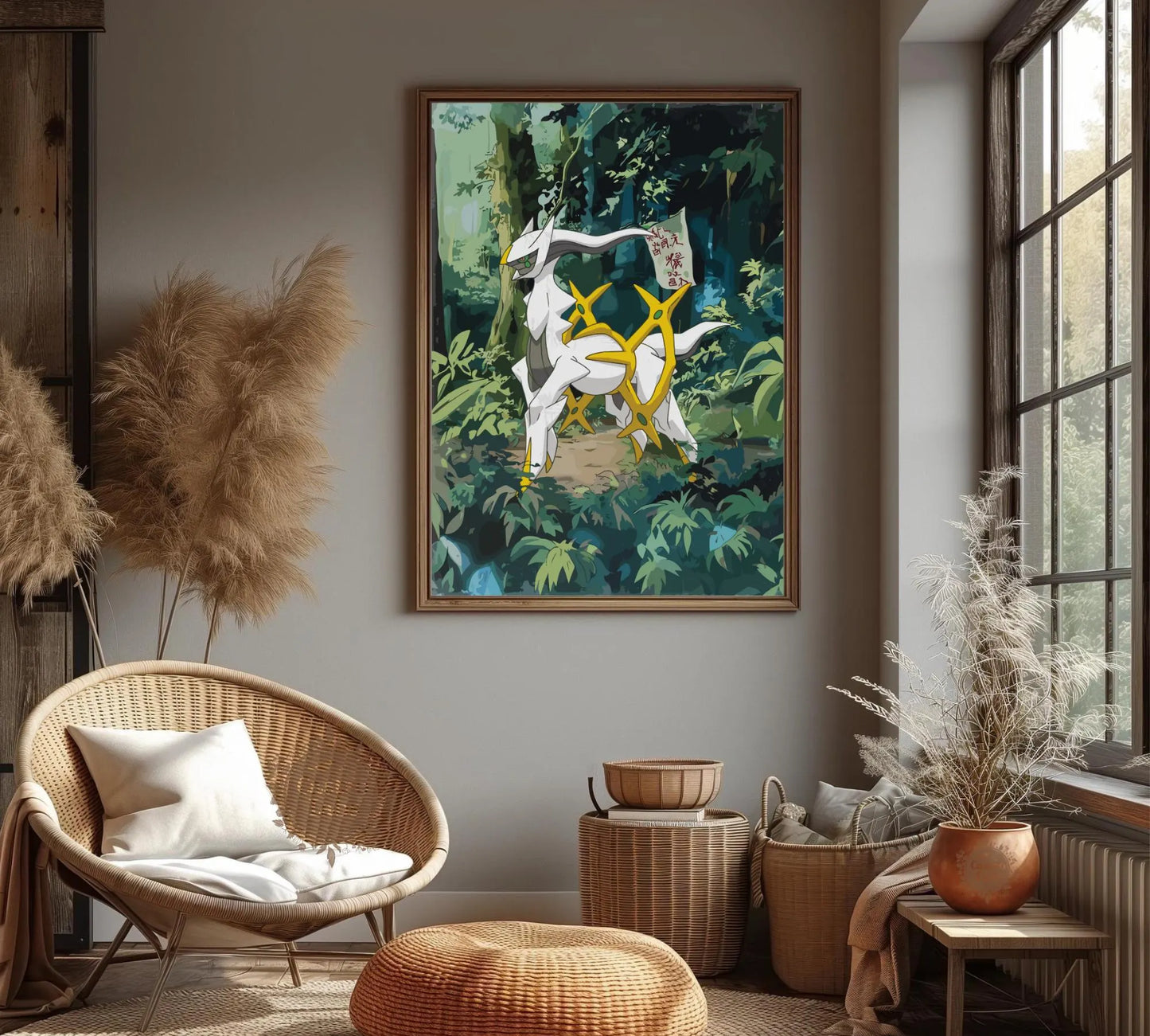 Arceus Poster: Japanese Style Legendary Pokemon Inspired Anime Artwork, Pokemon TCG Arceus