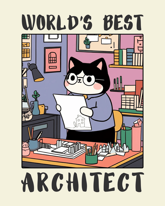 World's Best Architect Poster - Gift ideas for Architects