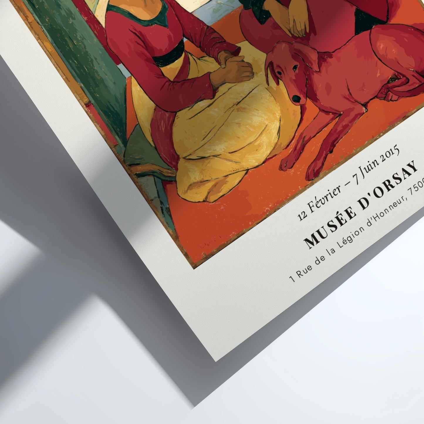 Gauguin exhibition poster featuring Arearea Joyeusetés with vibrant colors and expressive figures