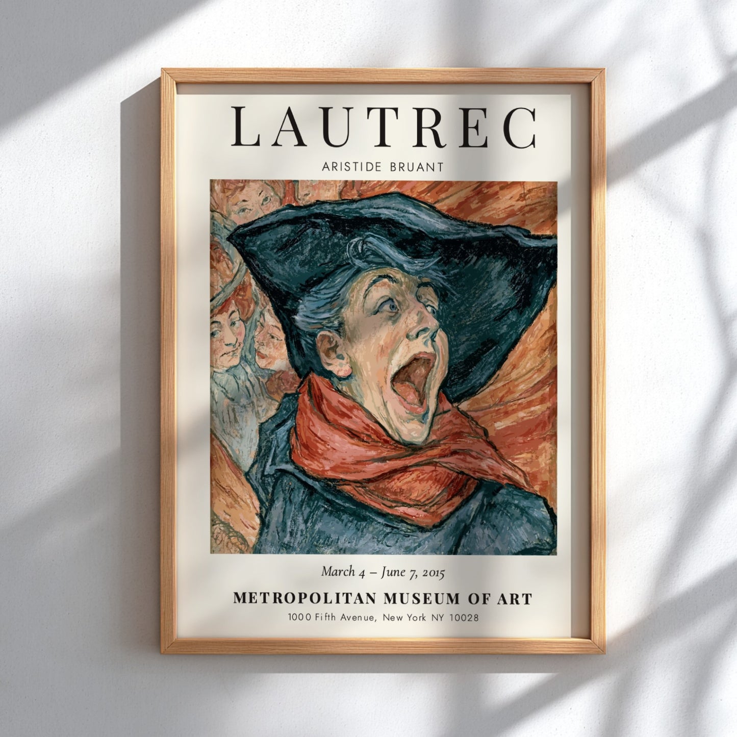 Toulouse-Lautrec poster featuring Aristide Bruant in vibrant colors and expressive style