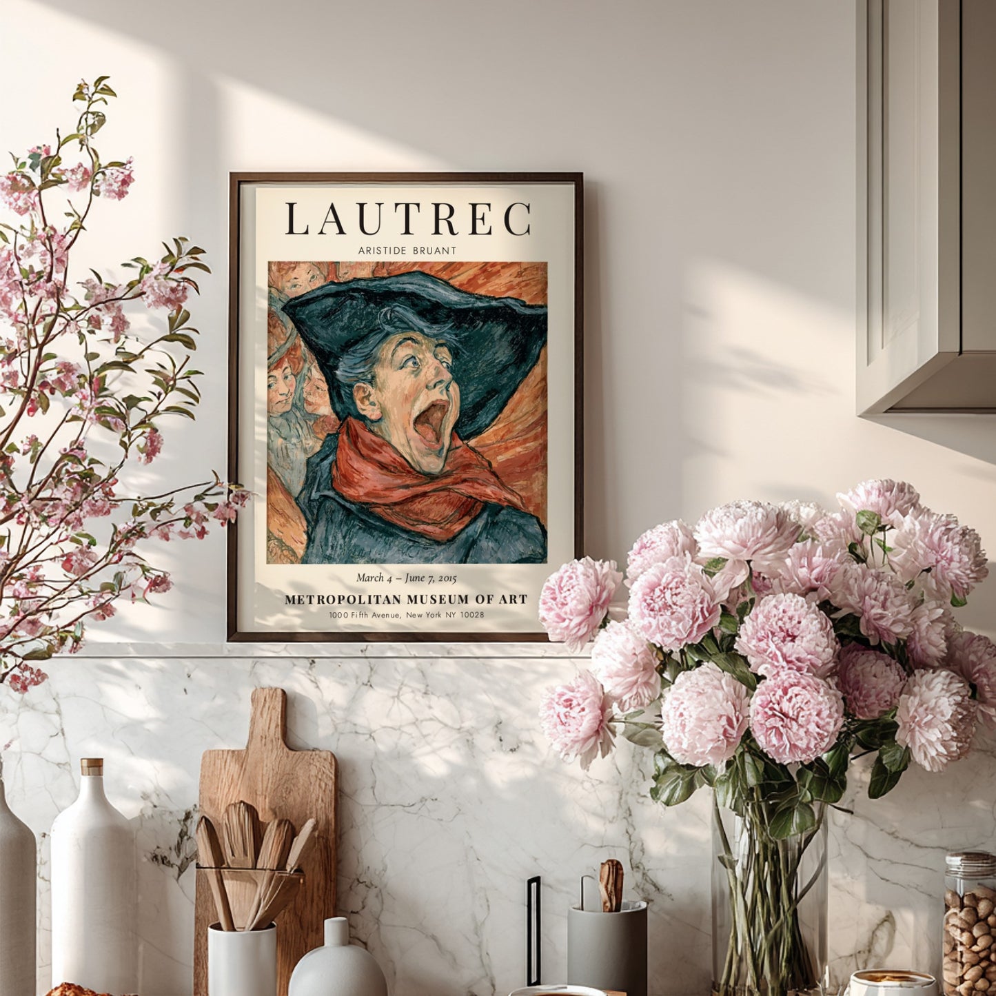 Toulouse-Lautrec poster featuring Aristide Bruant in vibrant colors and expressive style
