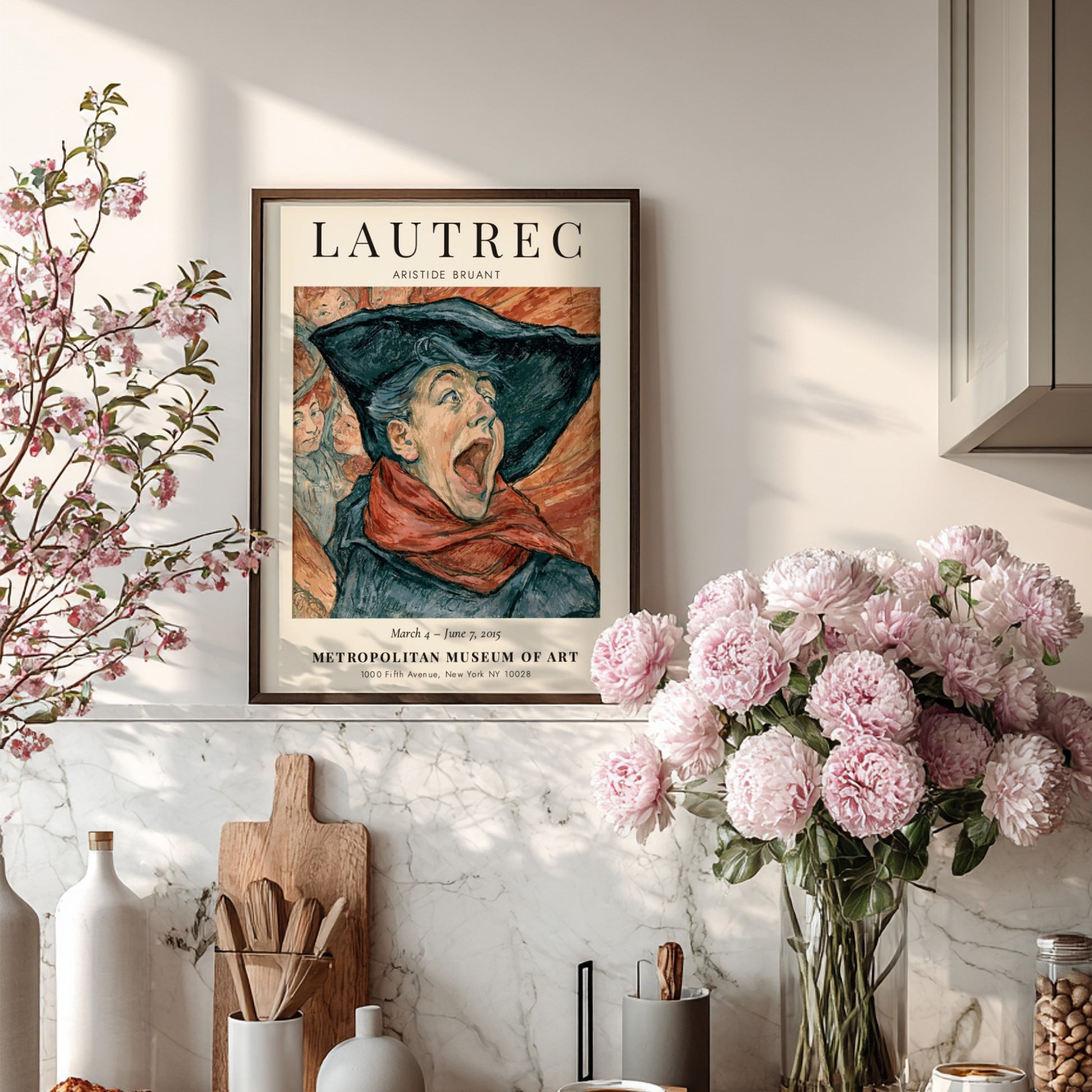 Toulouse-Lautrec poster featuring Aristide Bruant in vibrant colors and expressive style