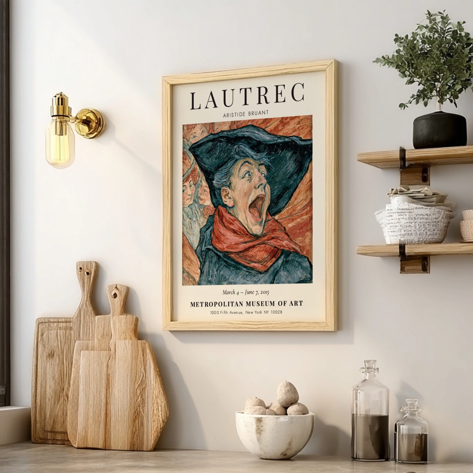 Toulouse-Lautrec poster featuring Aristide Bruant in vibrant colors and expressive style