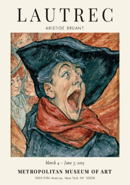 Toulouse-Lautrec poster featuring Aristide Bruant in vibrant colors and expressive style