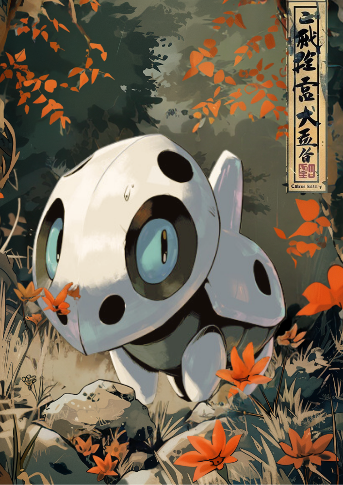 Aron: Japanese Tapestry Style Pokemon Anime Poster