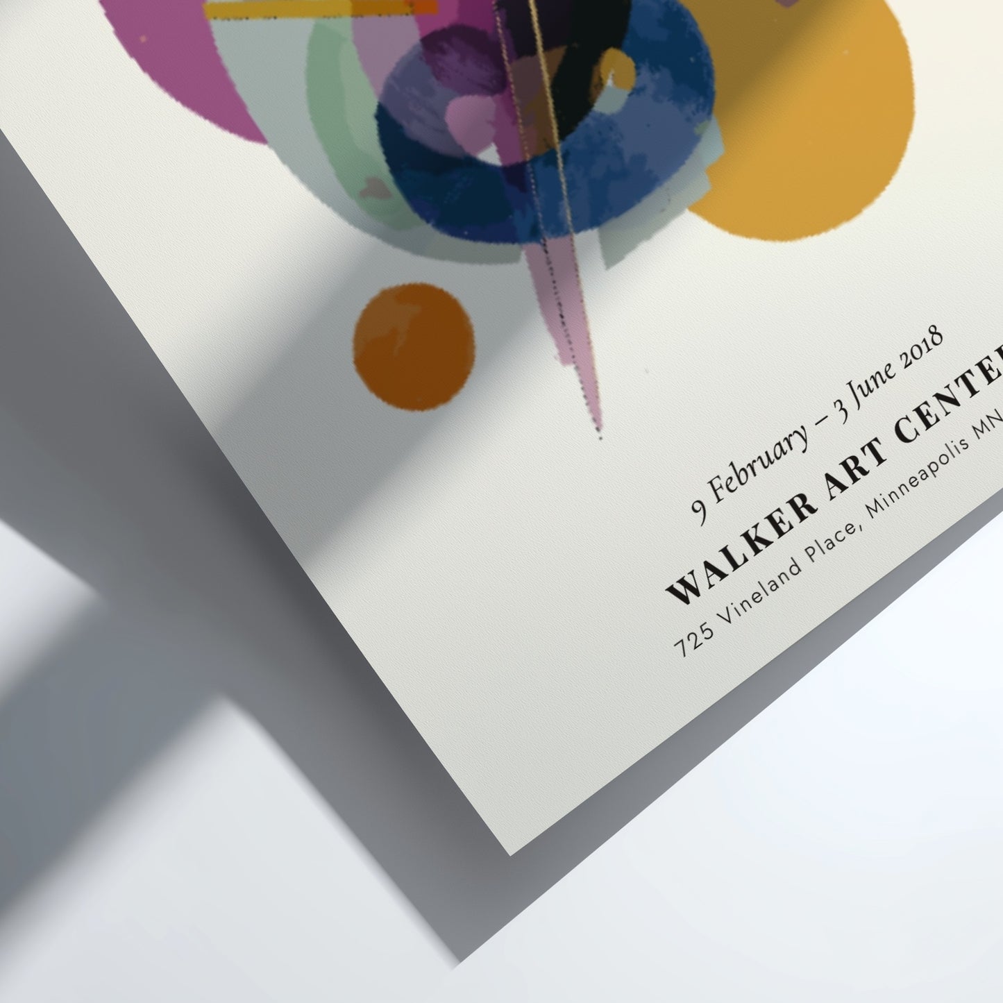 Kandinsky-inspired poster featuring abstract shapes and vibrant colors
