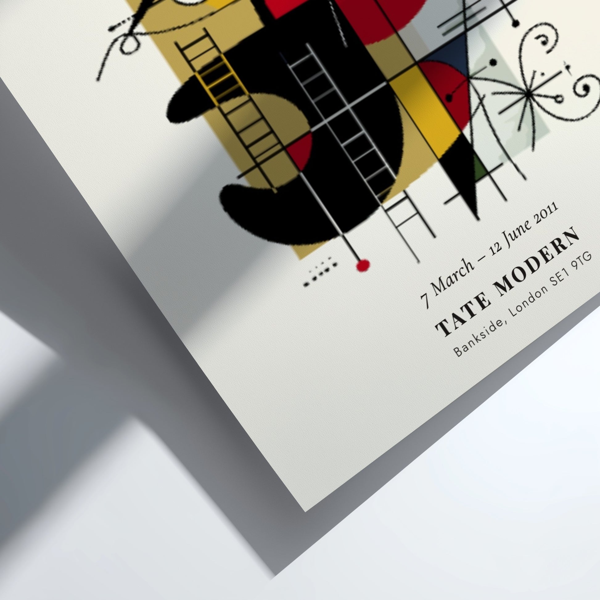 Kandinsky inspired poster with geometric shapes and vibrant colors, perfect for wall decor