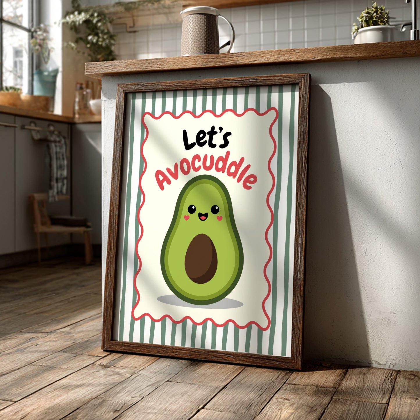 Avocado - Let’s Avocuddle - Kitchen Wall Art