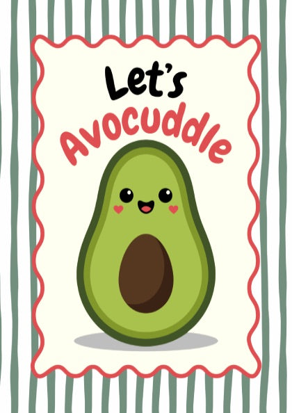 Avocado - Let’s Avocuddle - Kitchen Wall Art