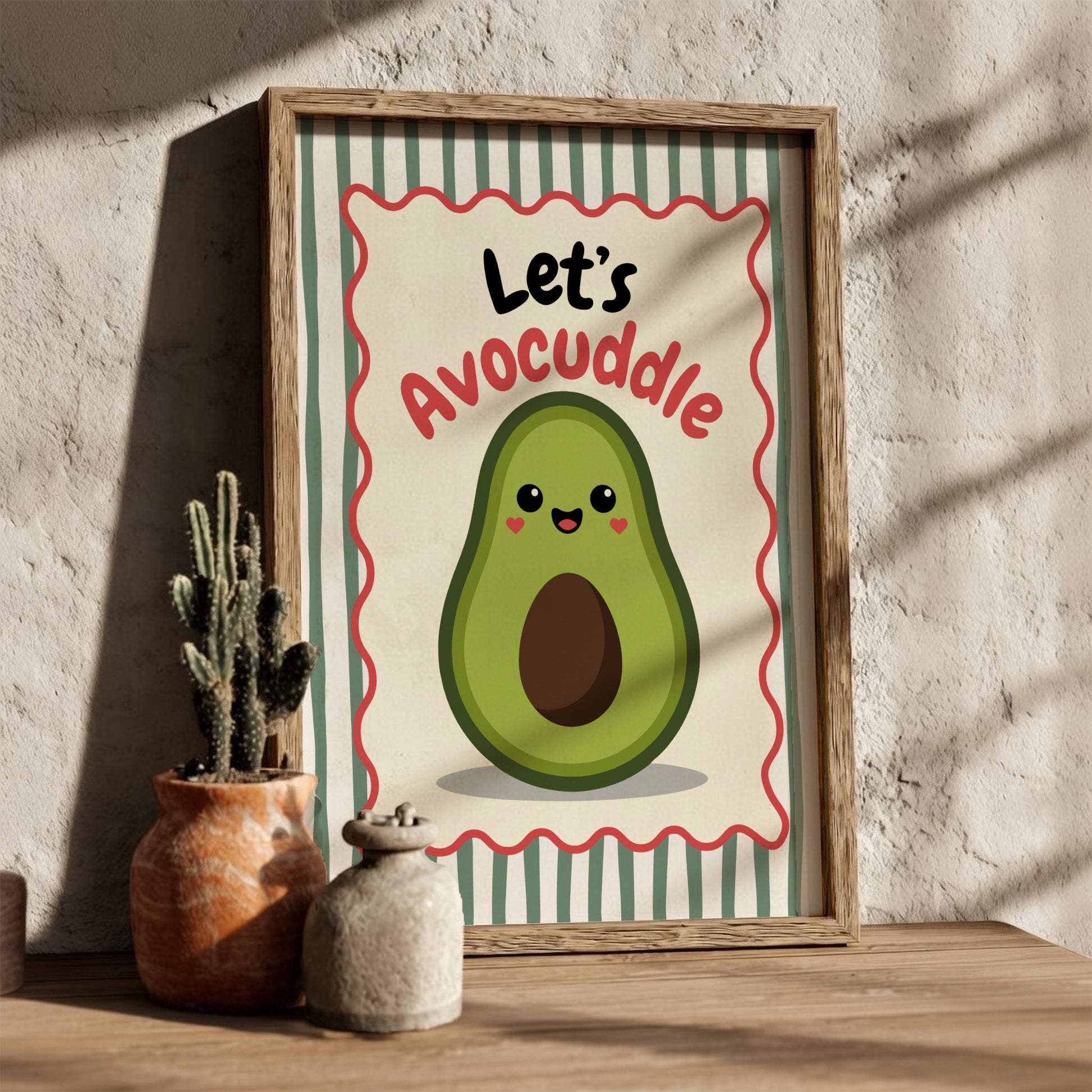 Avocado - Let’s Avocuddle - Kitchen Wall Art