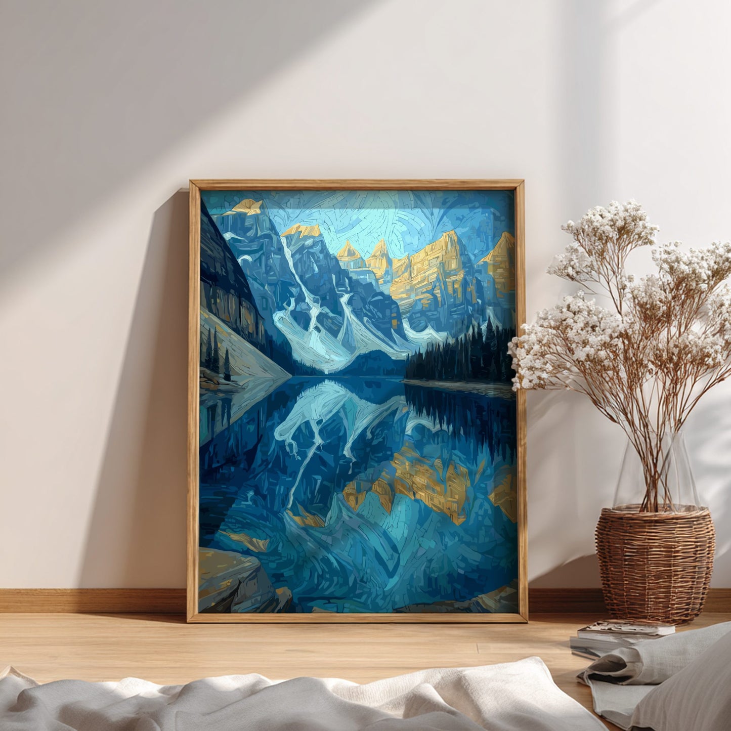 Balance - Symmetrical Mountain Reflection and Still Lake Wall Art