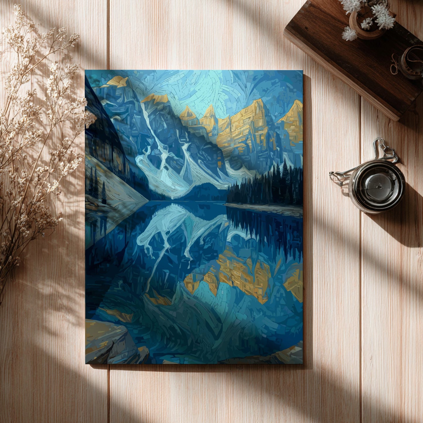 Balance - Symmetrical Mountain Reflection and Still Lake Wall Art