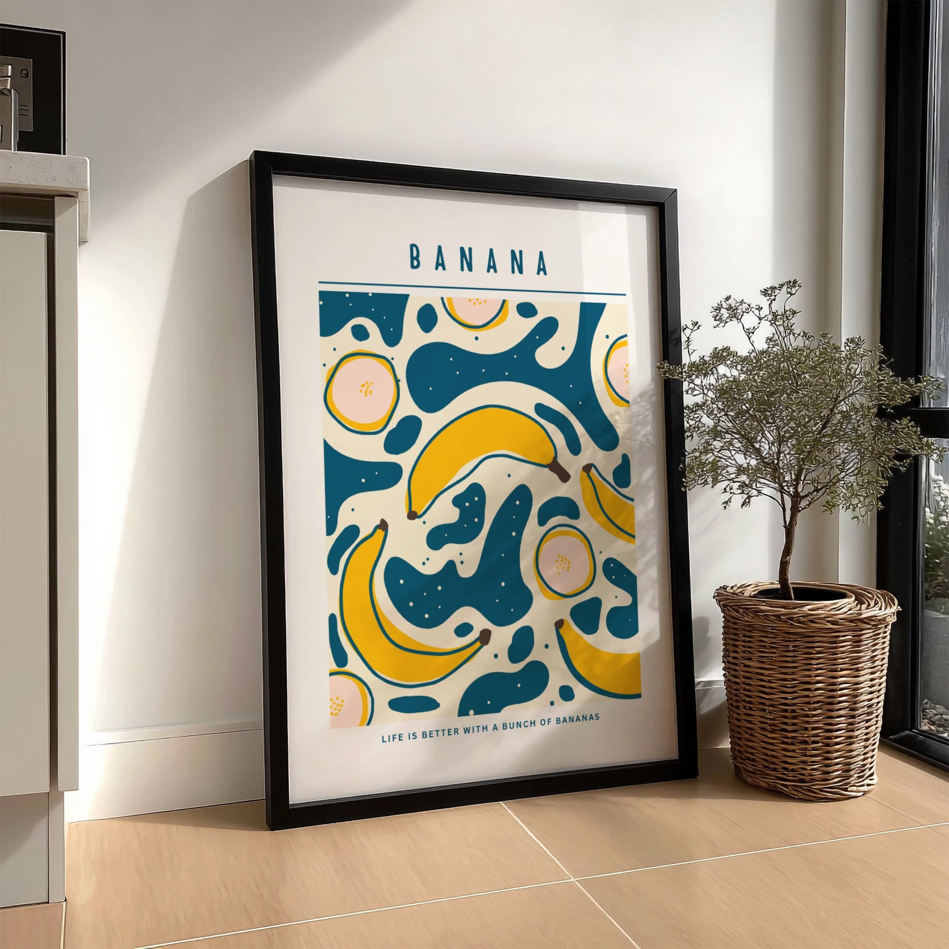 Banana Kitchen Poster - Vibrant Fruit Wall Art Print