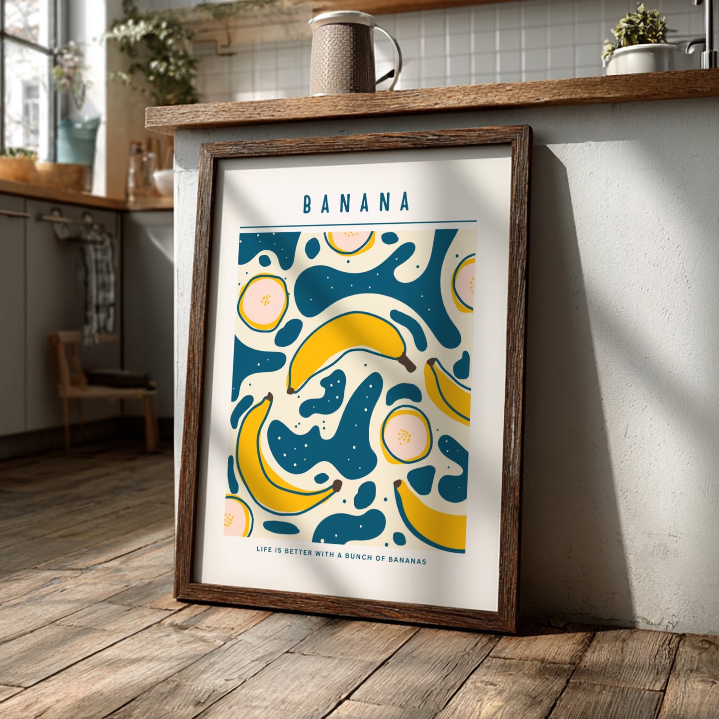 Banana Kitchen Poster - Vibrant Fruit Wall Art Print