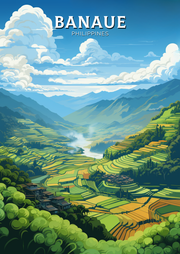 Asian BANAUE PRINT - PHILIPPINES ARTWORK