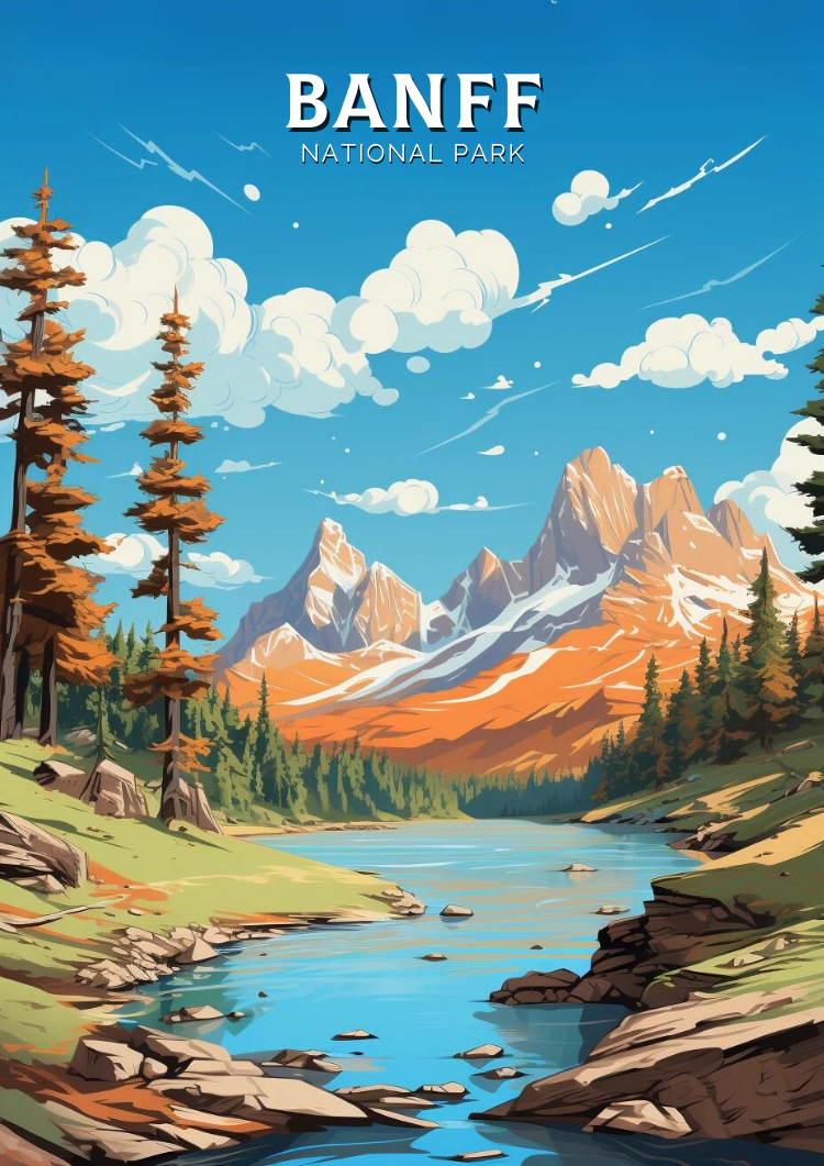 North AmericaBANFF POSTER – CANADA NATIONAL PARK ARTWORK