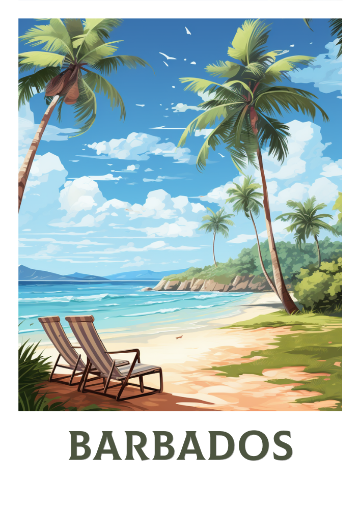 North AmericaBARBADOS TRAVEL PRINT - CARIBBEAN ARTWORK