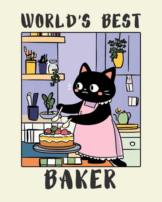 World's Best Baker Poster - Gift ideas for Bakers