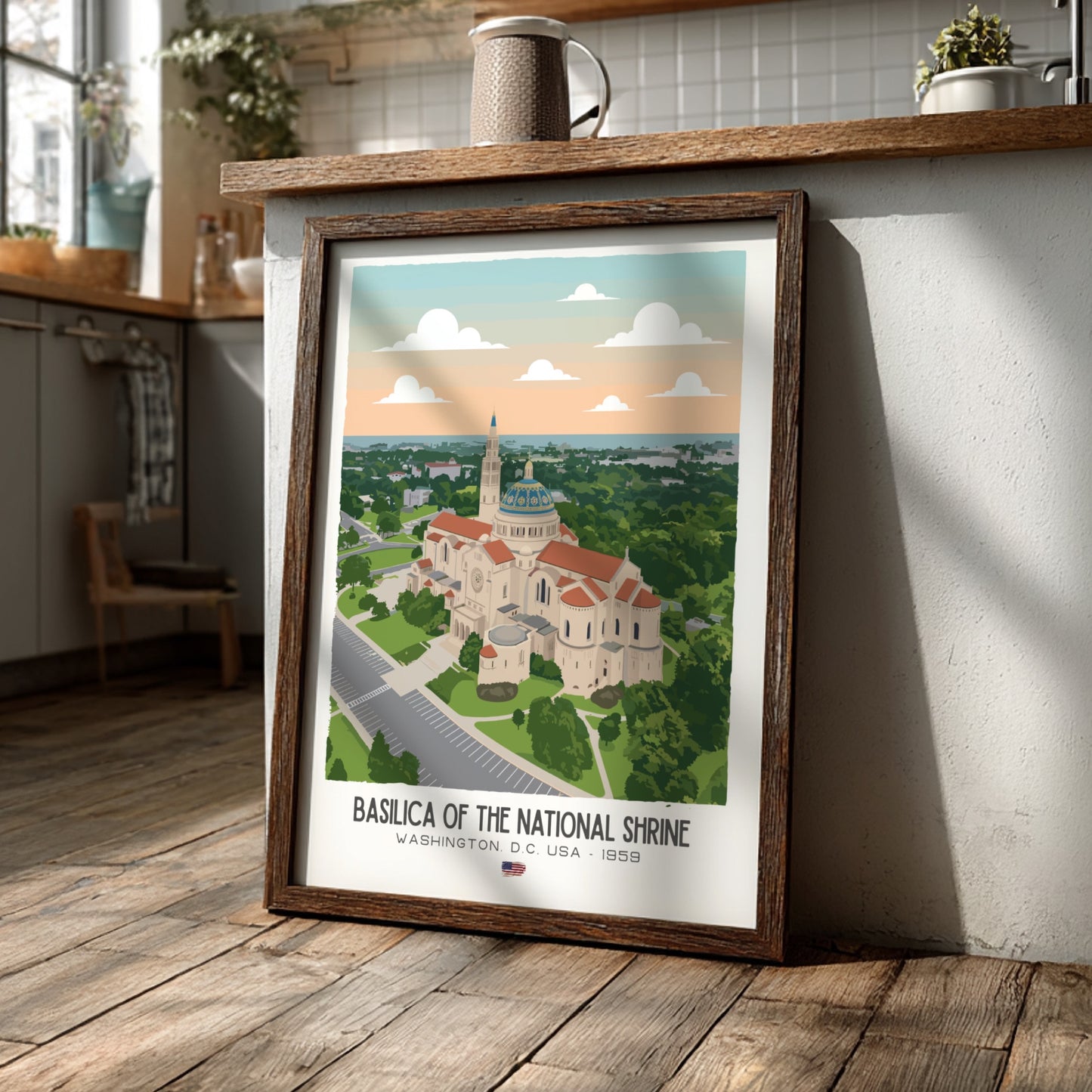 National Shrine of the Immaculate Conception Art - "The American Byzantine" Wall Print