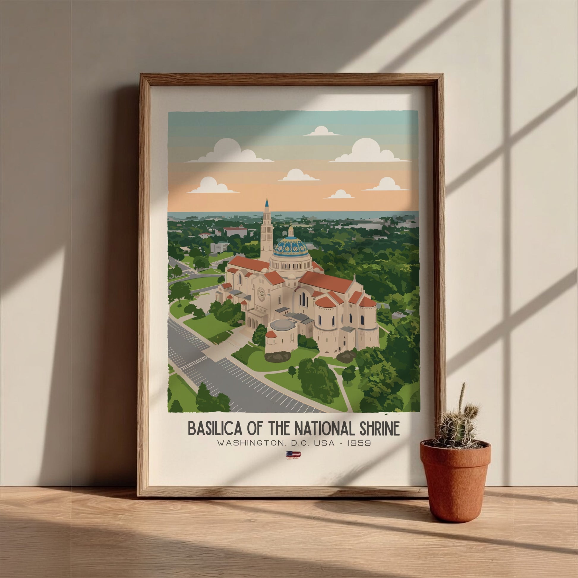 National Shrine of the Immaculate Conception Art - "The American Byzantine" Wall Print