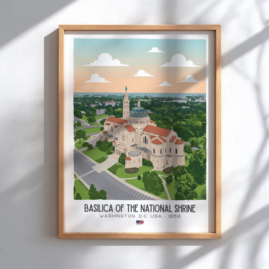 National Shrine of the Immaculate Conception Art - "The American Byzantine" Wall Print