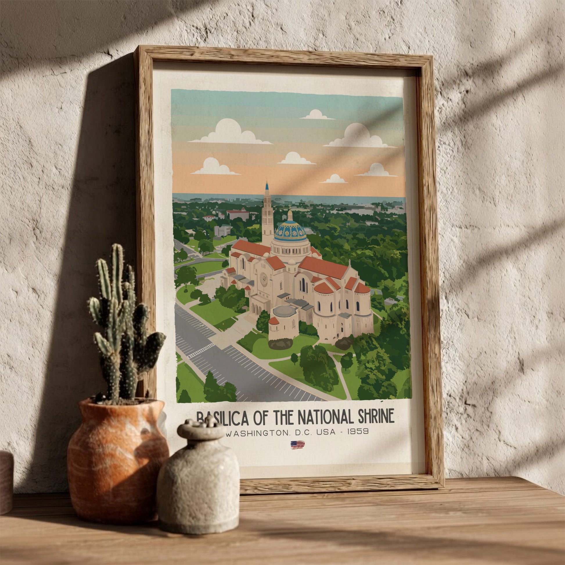 National Shrine of the Immaculate Conception Art - "The American Byzantine" Wall Print