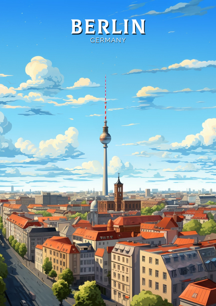 Europe BERLIN TRAVEL WALLART - GERMANY POSTER