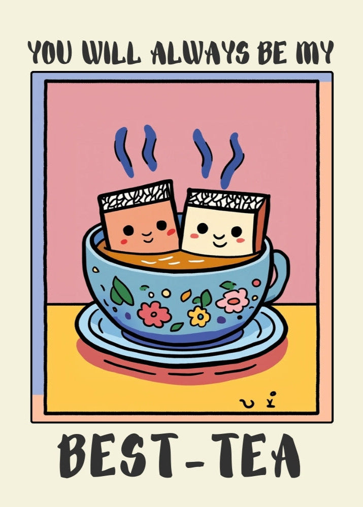 Best Friends Poster - Cute Tea Bags Besties Poster