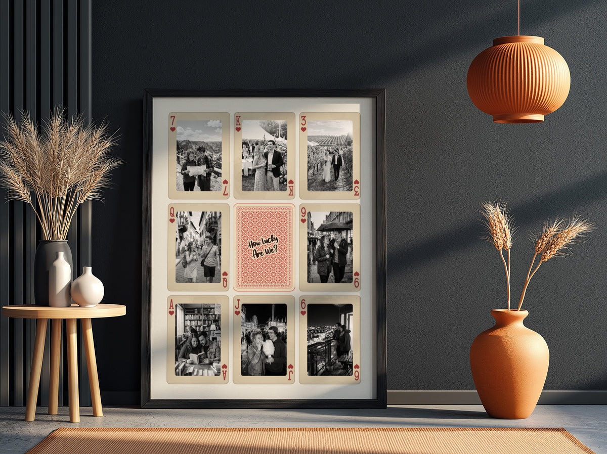 Personalised Couples Playing Card Poster