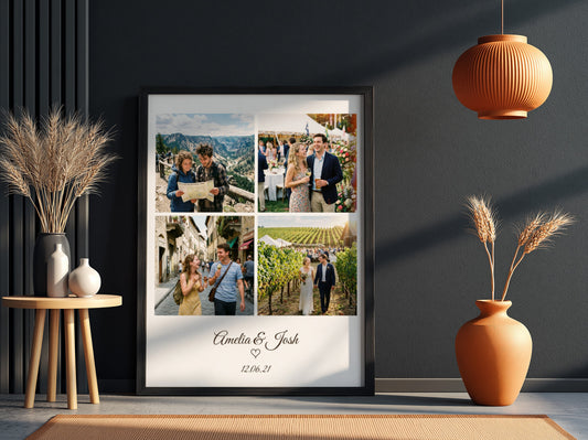 Personalised Photo Grid and Date Poster