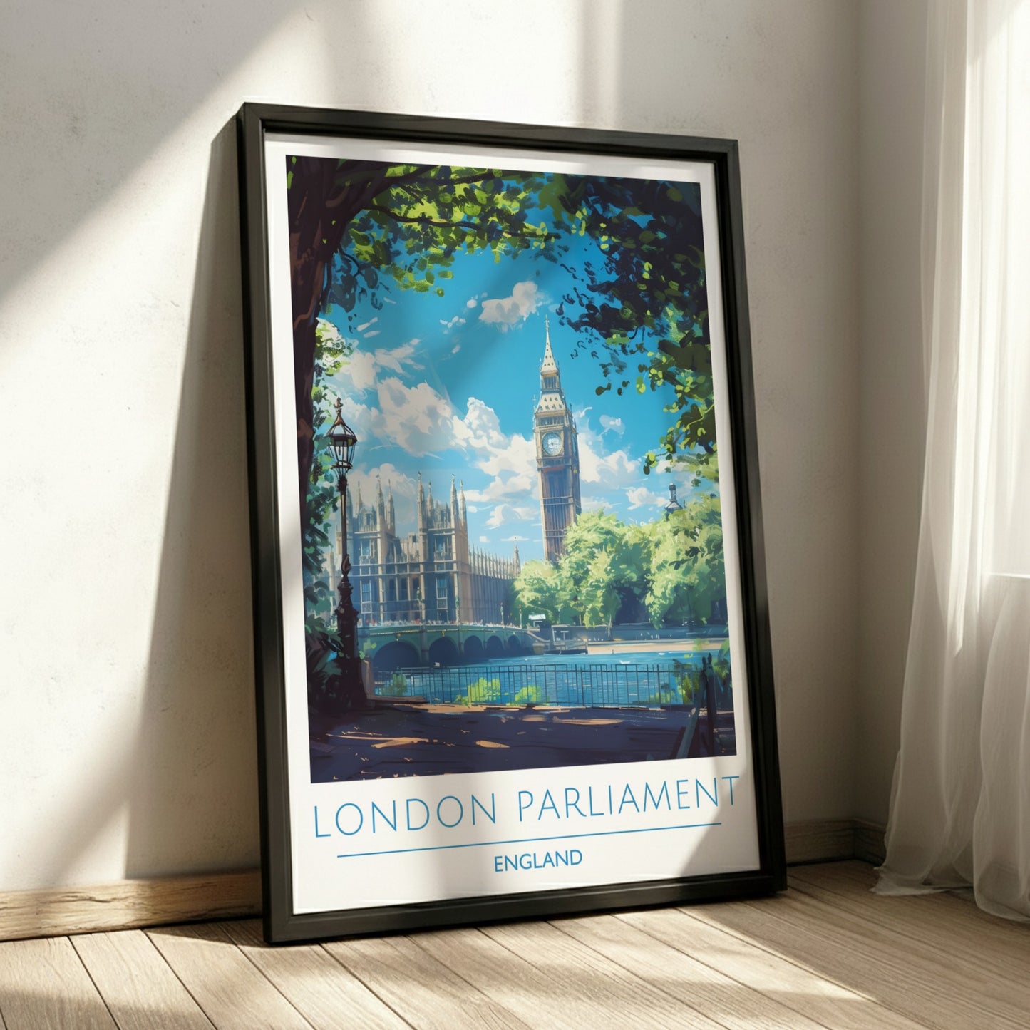 London Parliament, England: The Epoch – Modern Travel Art