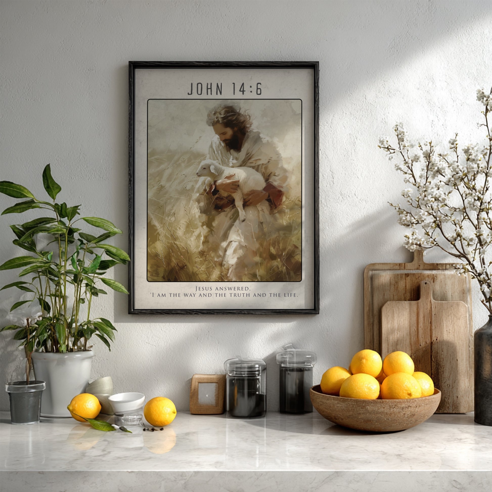 John 14:6: The Compass – Modern Minimalist Scripture Art