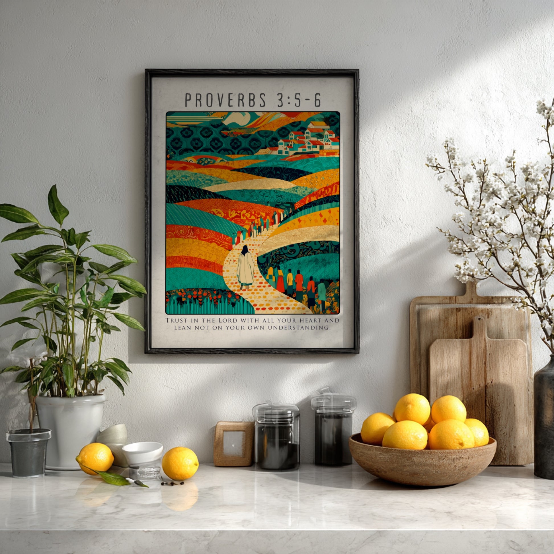 Proverbs 3:5-6: The Alignment – Modern Minimalist Scripture Art
