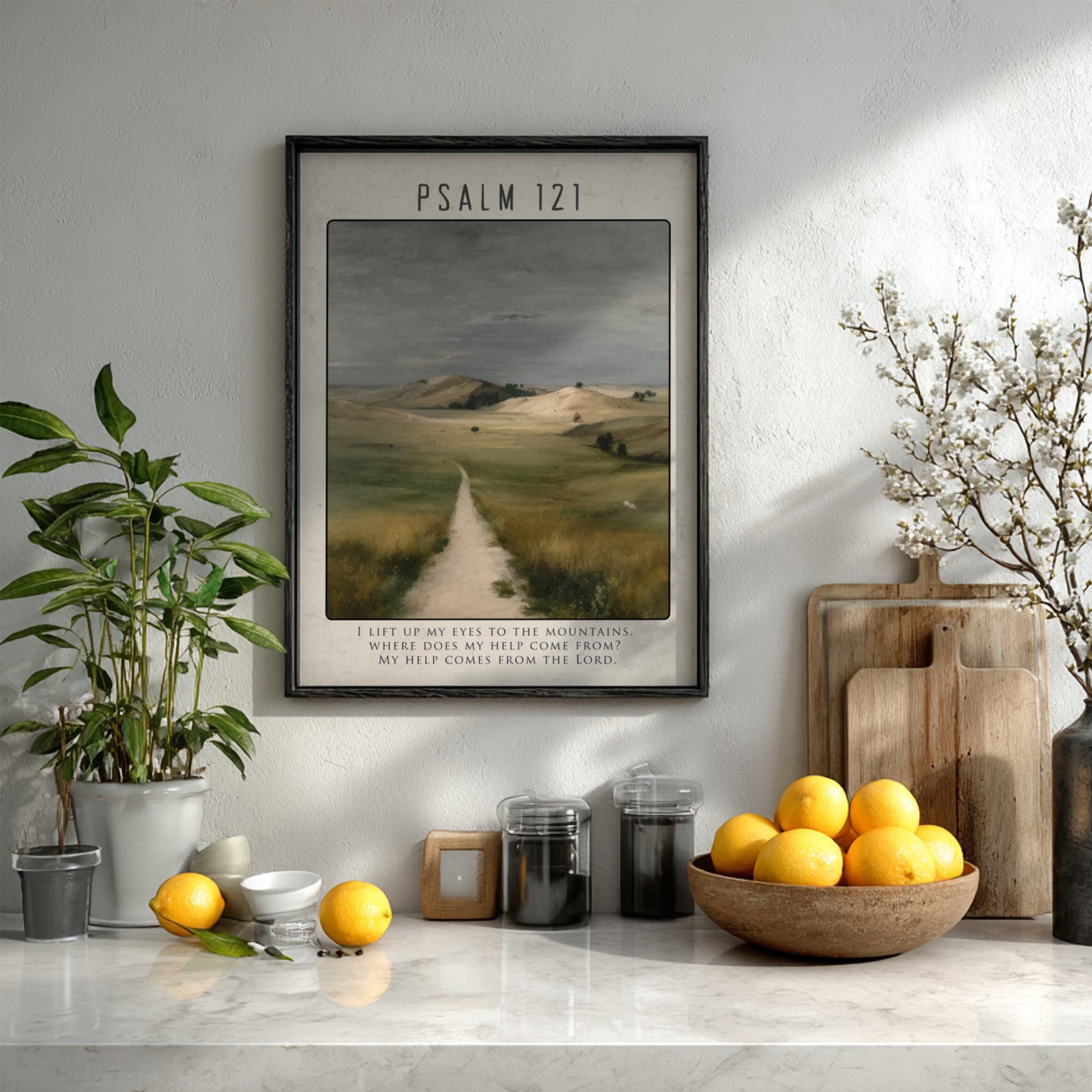 Psalm 121: The Ascent – Modern Minimalist Scripture Wall Art