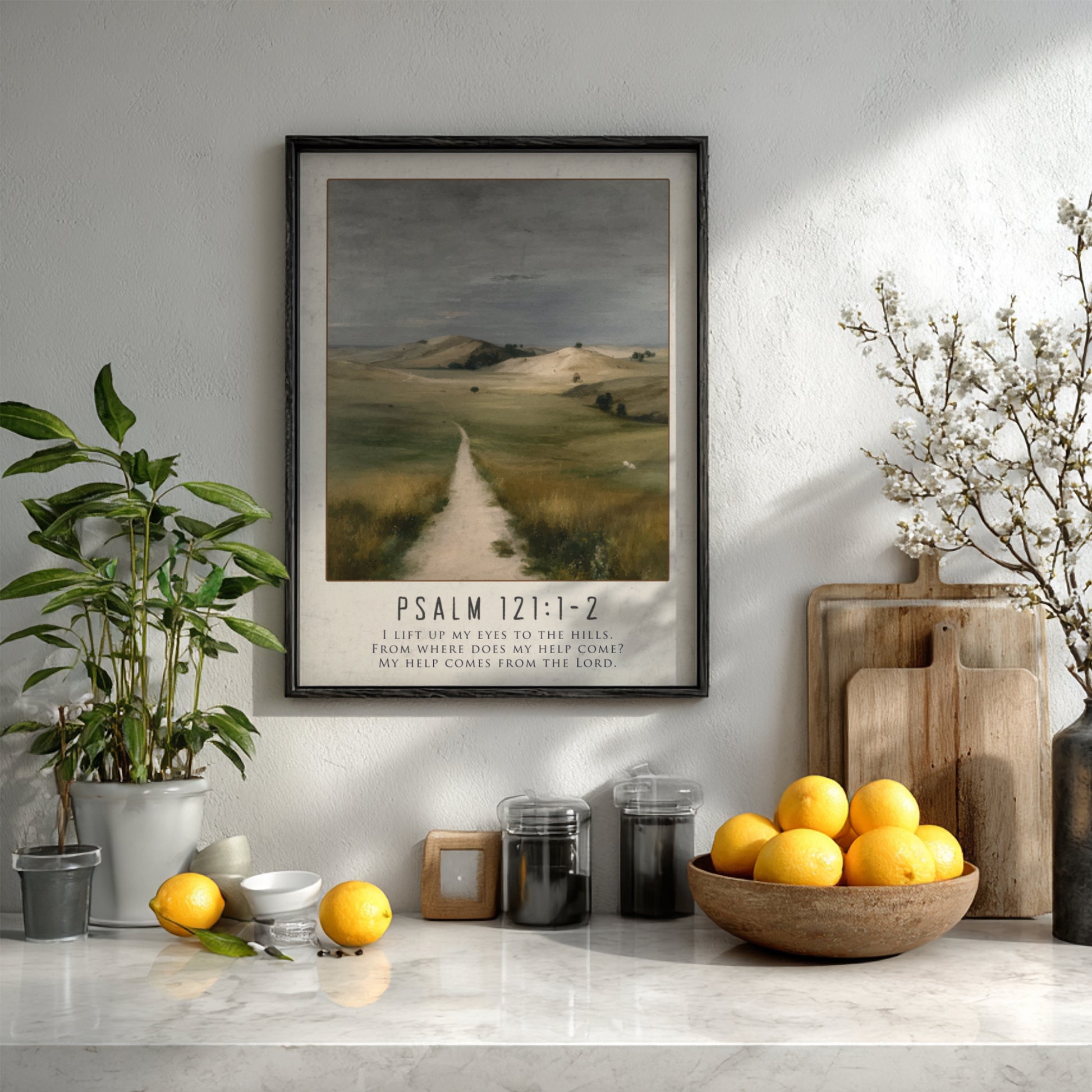 Psalm 121:1-2: The Help – Modern Minimalist Scripture Art