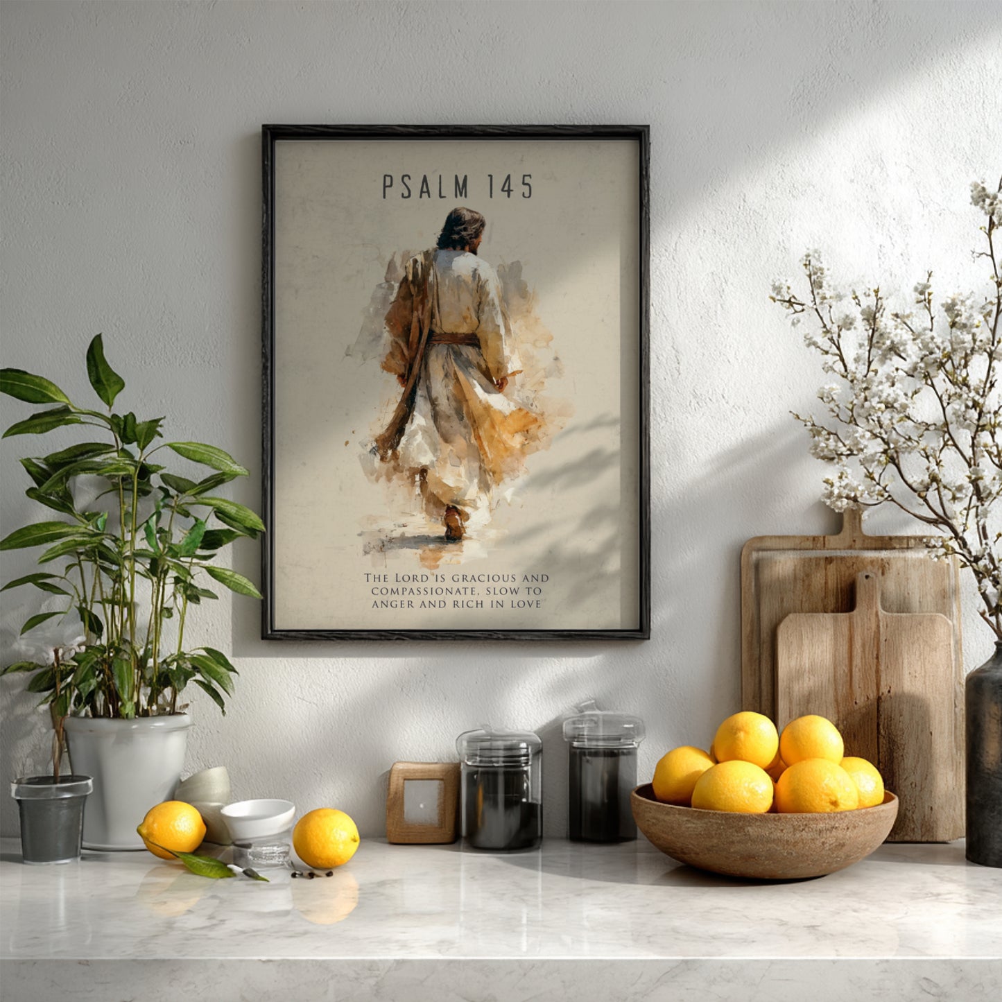 Psalm 145: The Greatness – Modern Minimalist Scripture Wall Art