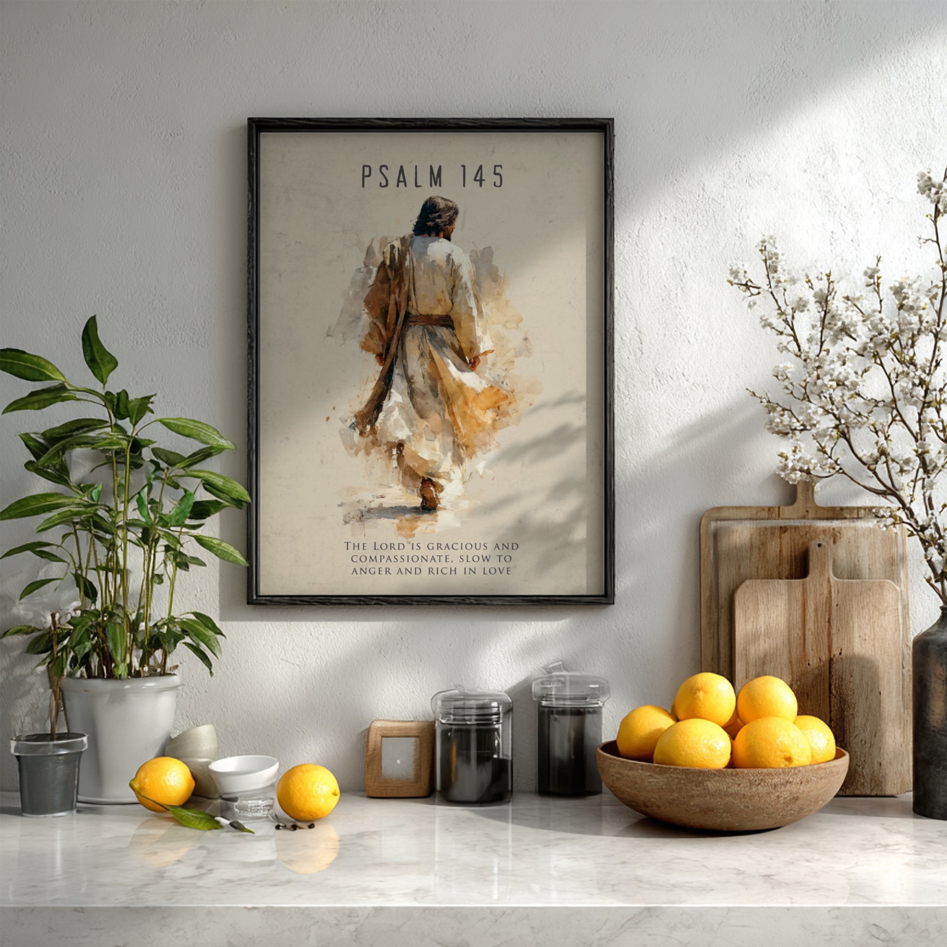 Psalm 145: The Greatness – Modern Minimalist Scripture Wall Art