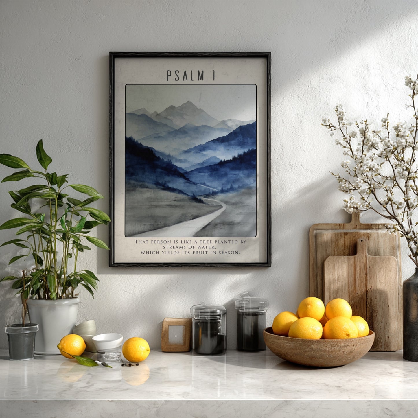 Psalm 1: The Foundation – Modern Minimalist Scripture Art
