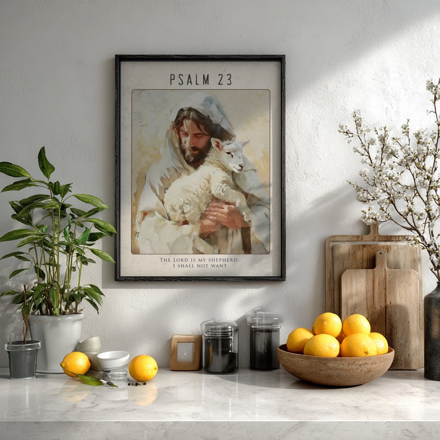 Psalm 23: The Provision – Modern Minimalist Scripture Art