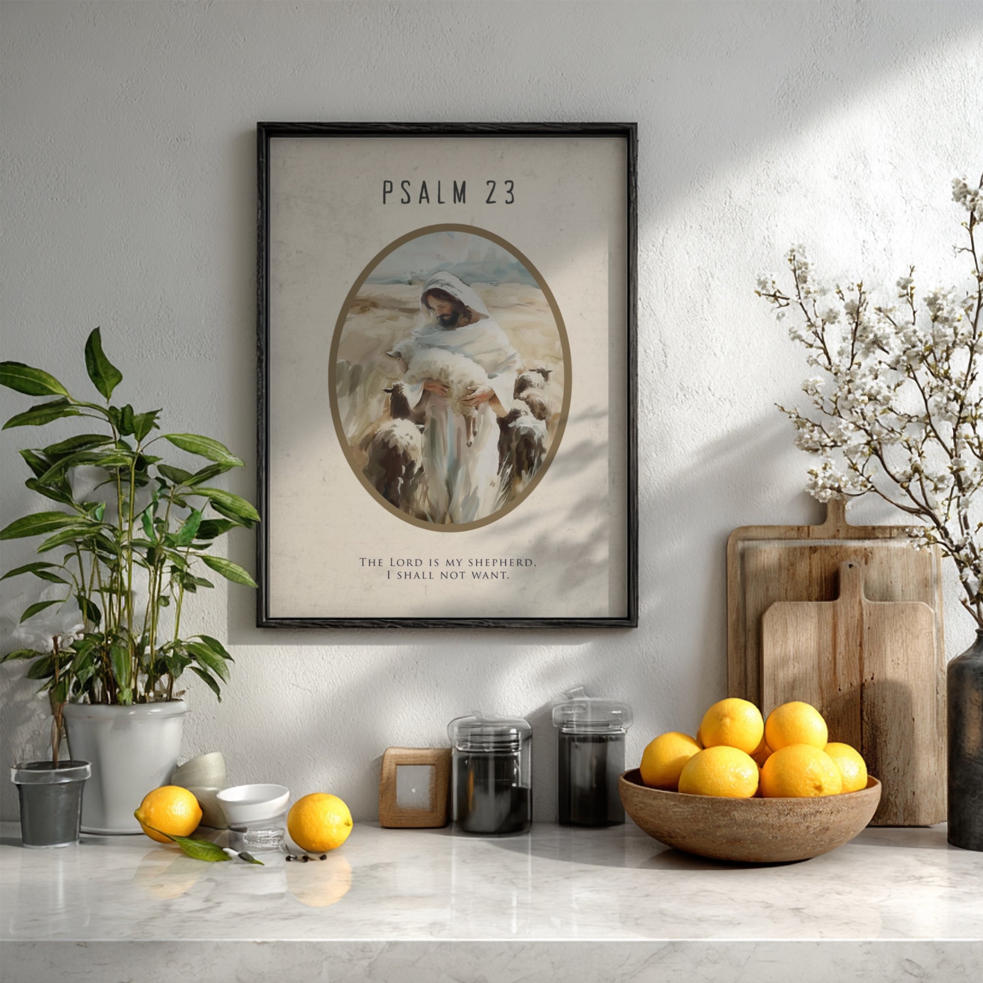Psalm 23: The Restoration – Modern Minimalist Scripture Art