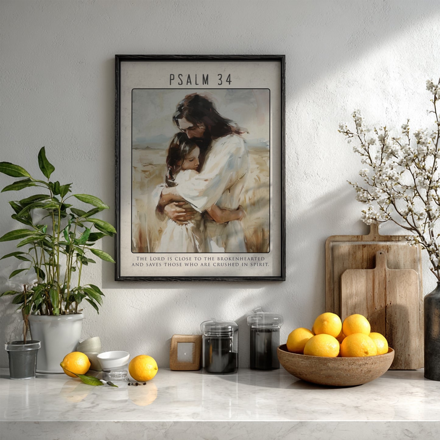 Psalm 34: The Deliverance – Modern Minimalist Scripture Art